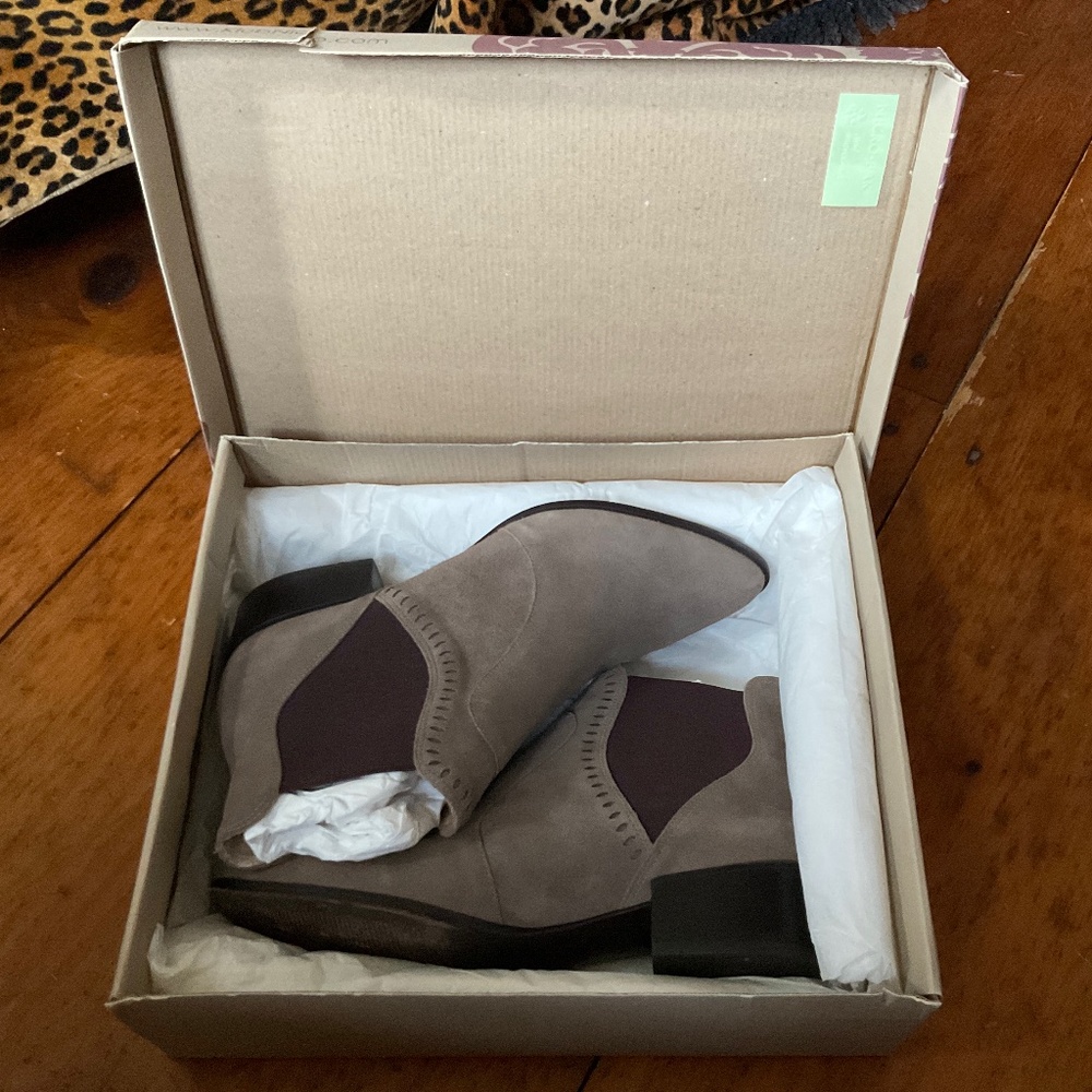 Klub Nico Zafira Tan Brown Chelsea Leather Ankle Boots Size 10